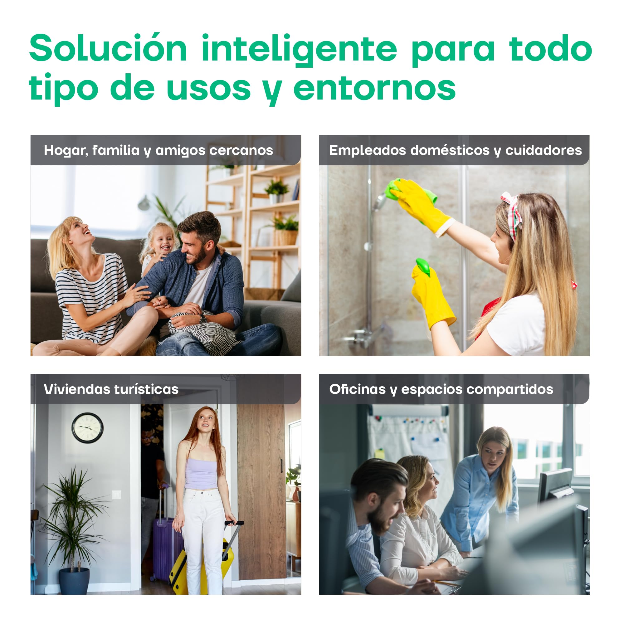 Arregui SPIN + BRIDGE – Cerradura Electrónica Inteligente con Apertura vía App, Mando y Keypad | Control desde Smartphone | Control Remoto Bridge Compatible Google y Alexa | Instalación sin Perforar
