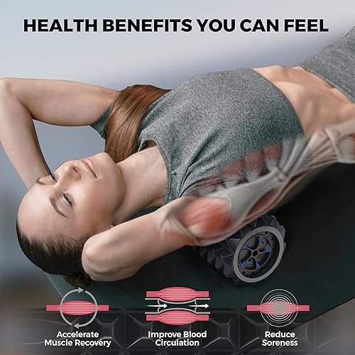 Miniatura 3 de Rodillo de espuma vibratoria, rodillo ergonómico de punto de activación para fitness, terapia corporal y recuperación muscular, por Nordic Lifting