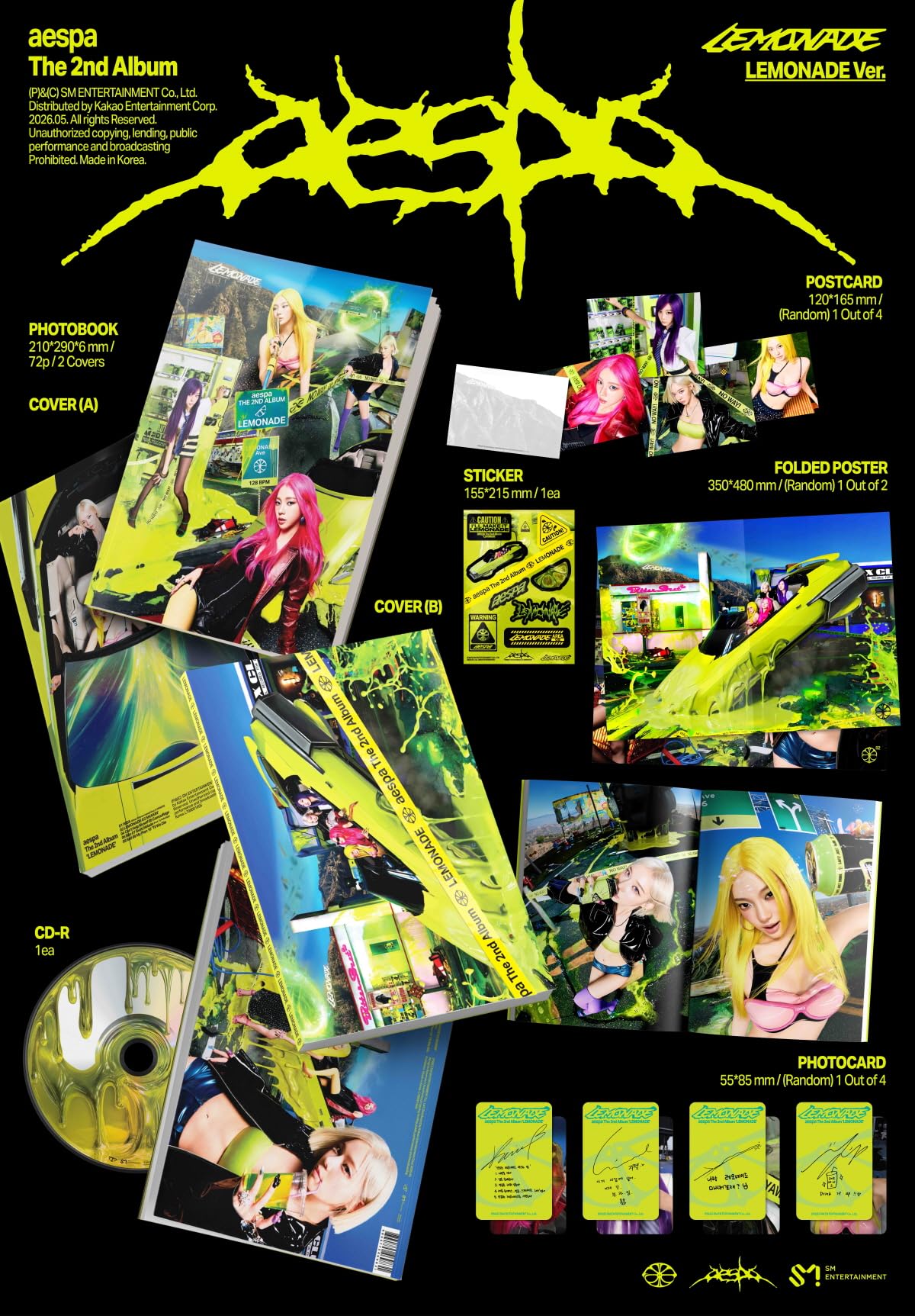 Amazon.co.jp: エスパ aespa Lemonade [Lemonade ver.] 2nd Album