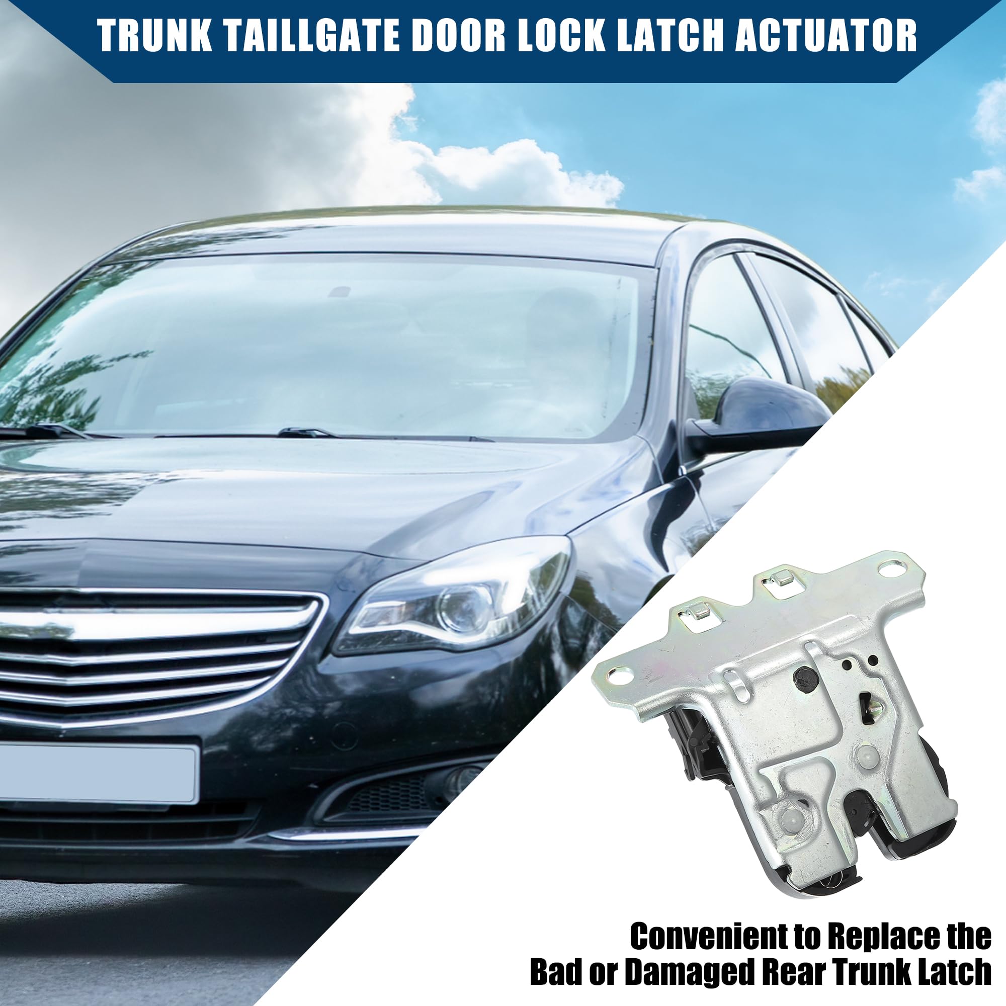 QUARKZMAN Actuador De Cerradura De Maletero Para Vauxhall Insignia A Hatch | Color Negro Y Plateado, Material Metal Y Plástico, Tamaños: 12.5Cm Y 11Cm, 9Mm Y 10Mm, Oe: 20969620, Pines: 4
