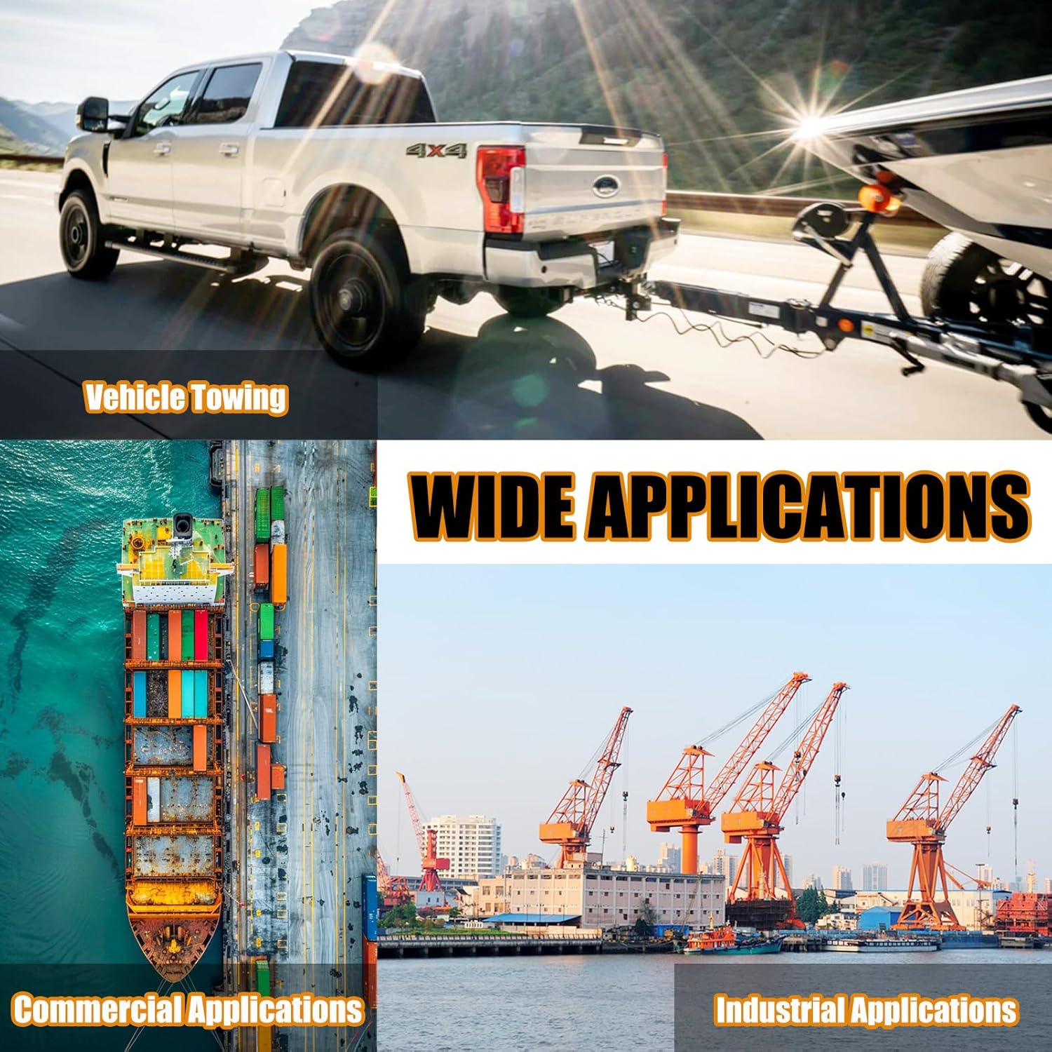 2PCS 15" Heavy Duty J Hooks for Towing, Yellow Zinc Plated Tow J Hook Grade 70 Clevis J Hook for Transport Chain, 5400LBS Capacity Heavy Load