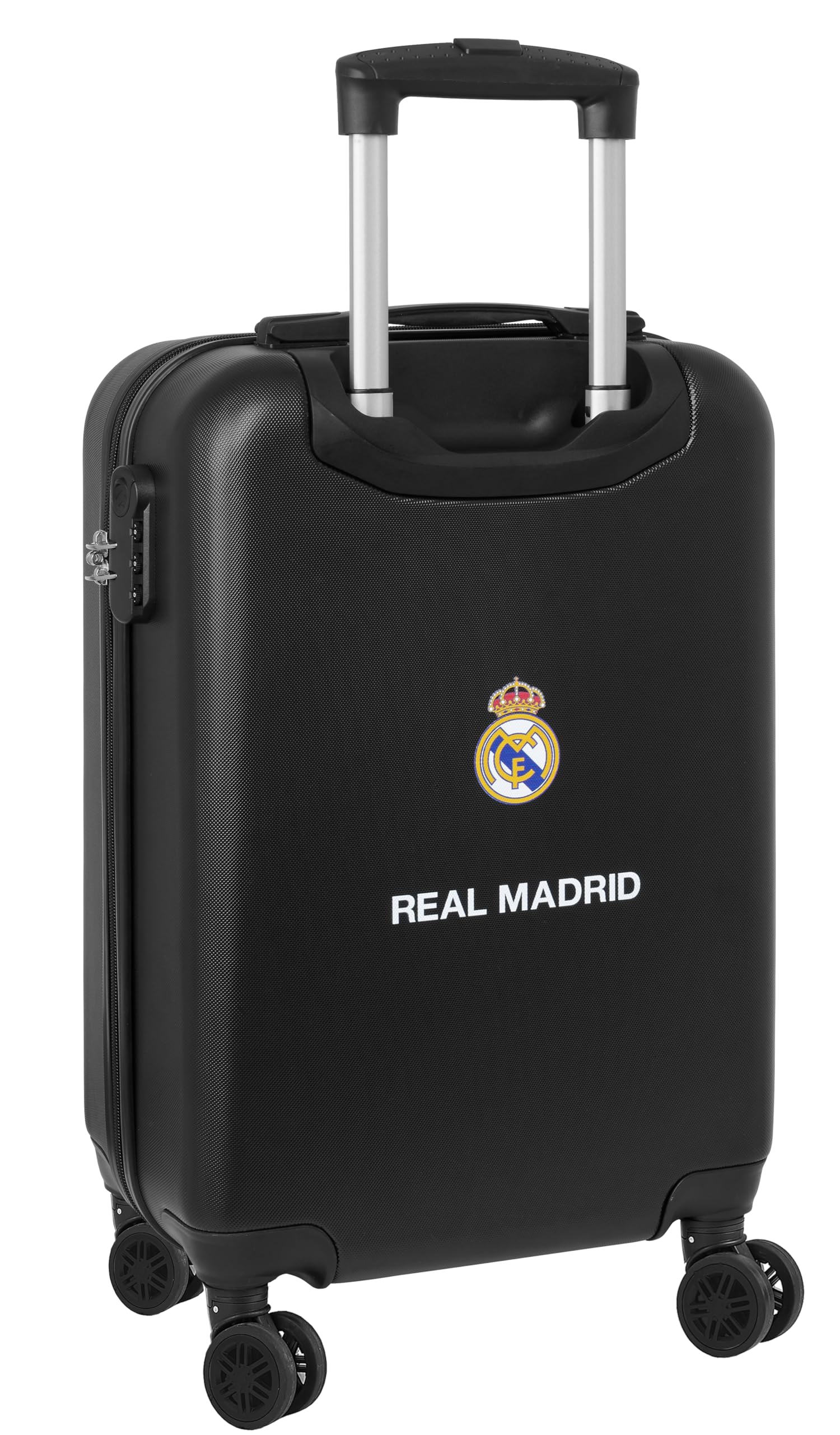 Real Madrid, 23/24, trolley da cabina 20 pollici, valigia con ruote, lucchetto di sicurezza, valigia leggera, 34,5 x 20 x 55 cm, colore blu marino, Blu navy, Estándar, Casual