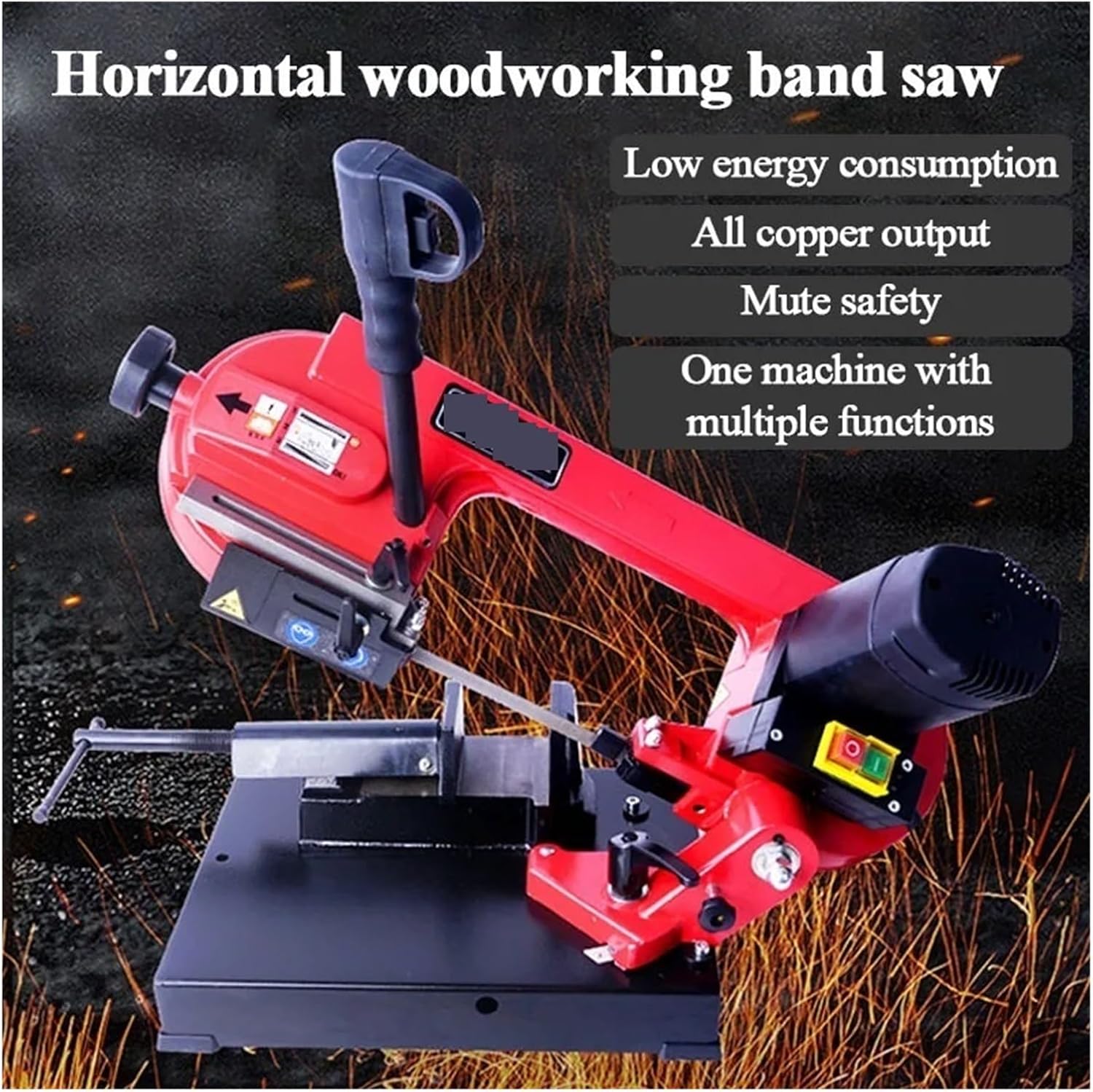 Metal Band Saw Machine Cutting Sawing Horizontal Woodworking Electric,Practicality