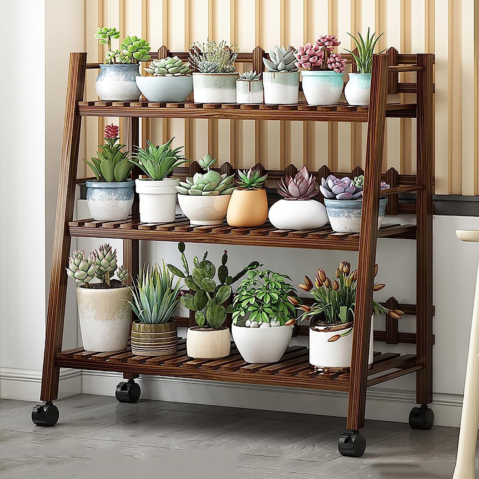 Amazon.co.jp: ガーデンラック フラワースタンド 3段 4段 幅50-100cm