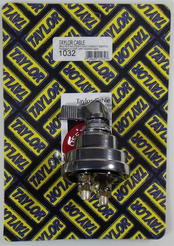 Chave geral de bateria Taylor Cable 1032 com desconexão mestre de 2 polos – 180 A