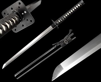 Handmade Full Tang Sharp Samurai Sword Katana Black Replica of Enter The Ninja Sword Real Battle Ready Ninjato