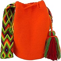 Vista 1 de WAYUU bags plain color Colombian handmade crossbody mochila colorful strap ship from Colombia
