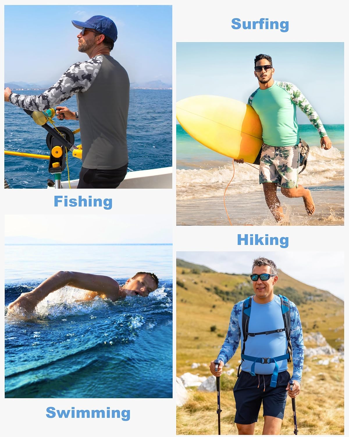 FISHEAL Long Sleeve Fishing Shirts for Men, UPF 50+ Camo Sun Protection Rash Guard, UV Shirt for Swimming Hunting Outdoor - Image 6