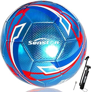 Senston サッカーボール 3号4号5号 小中学の大人と青少年のトレーニングボール試合のサッカーとポンプ