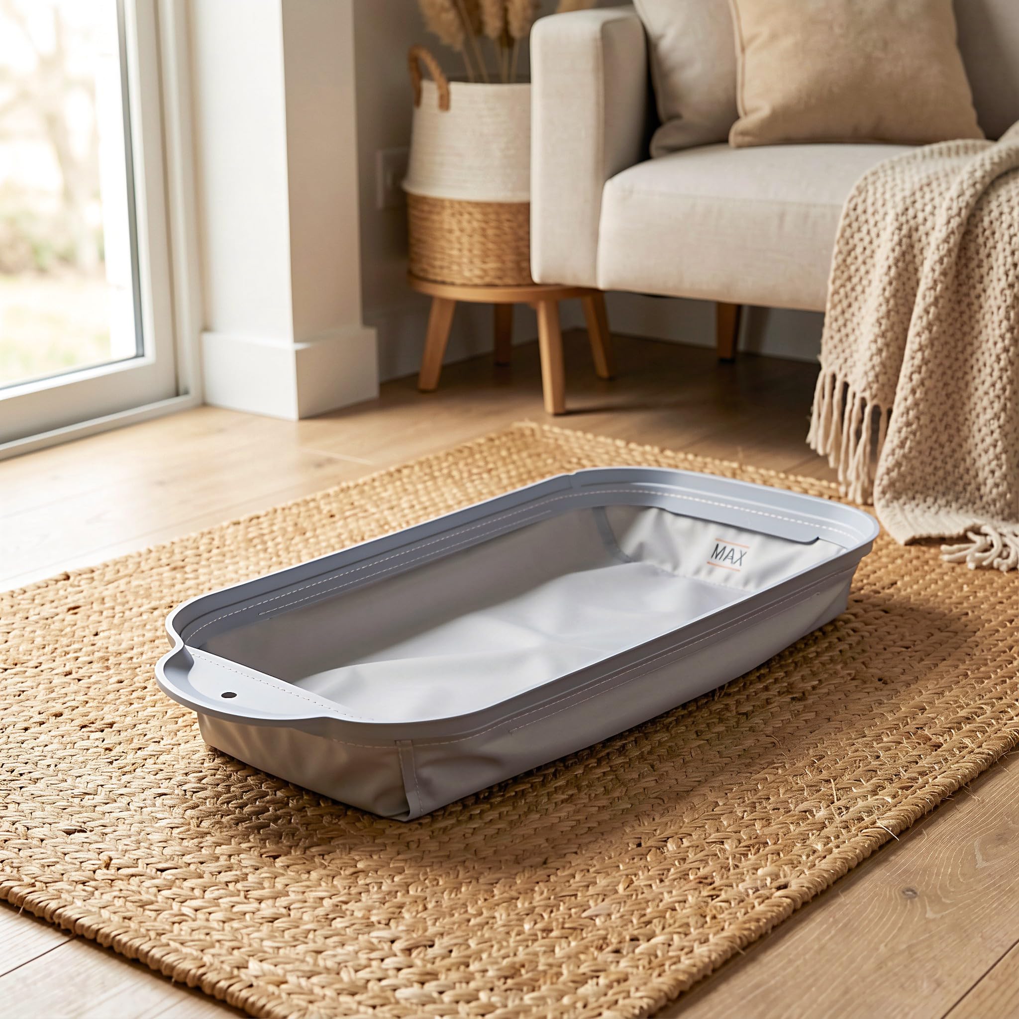 Lurrose Automatische Katzentoilettenauflage: Wasserdichte, auslaufsichere, rutschfeste und kratzfeste Ersatzmatte für Katzentoiletten – leicht zu reinigen, 43 x 34,5 cm
