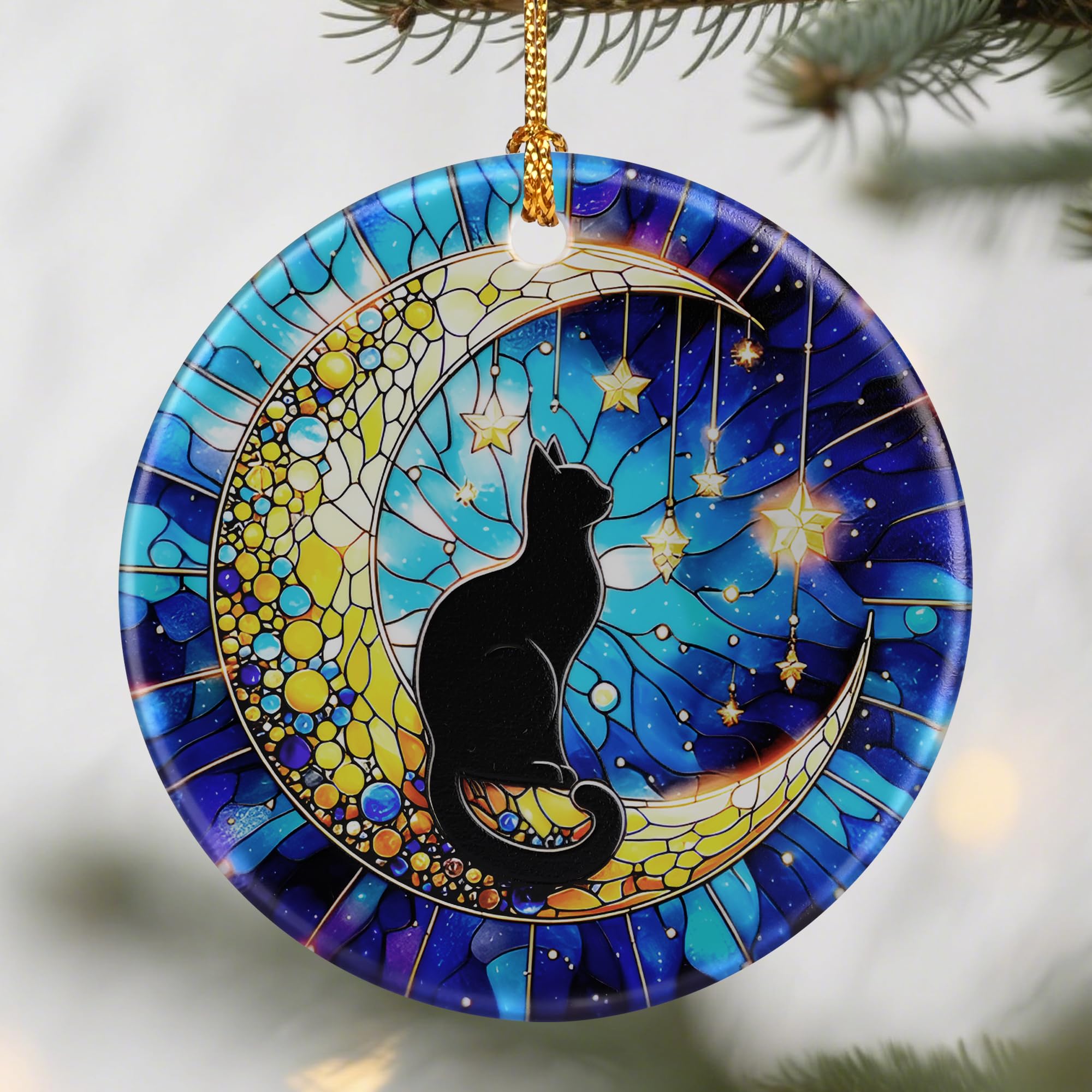 Ornements de chat noir pour sapin de Noël et déco de fête cocooning