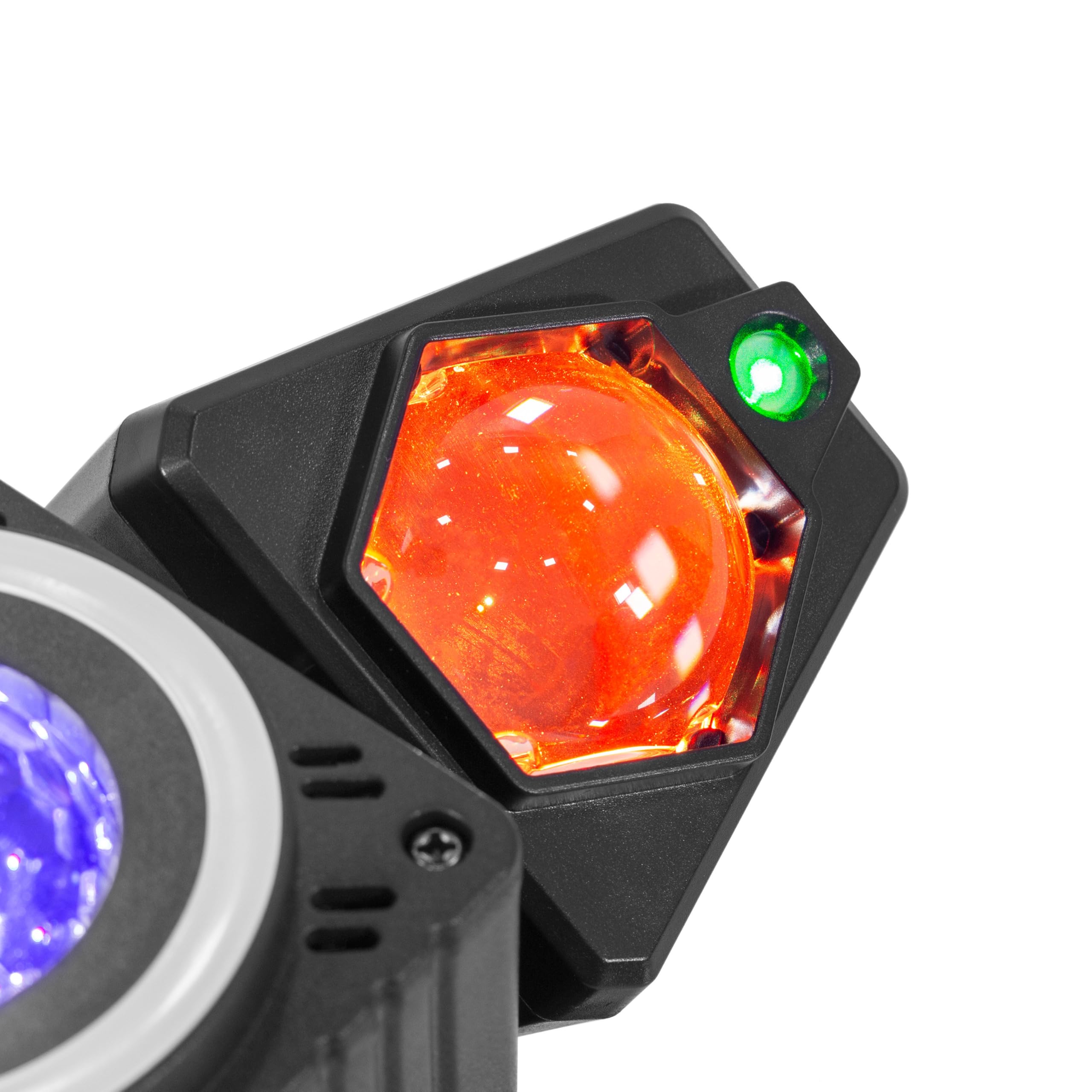BoomToneDJ UFO Wing Jeu de Lumière LED 4-en-1 : Multifaisceaux, Stroboscope, Laser Rouge/Vert, Beam, Télécommande IR, DMX 19 canaux, Idéal DJ, Soirées, Événements