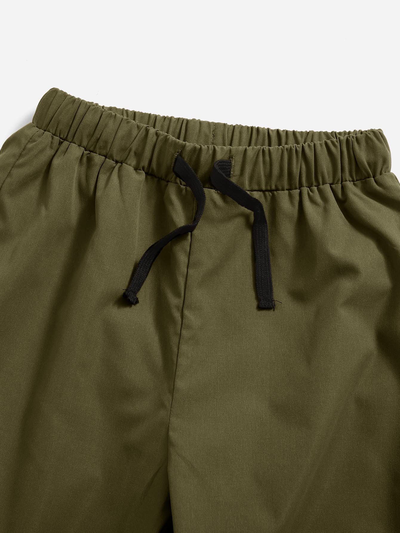 Floerns 2-teiliges Outfit für Jungen, kurzärmelig, T-Shirt mit Kordelzug an der Taille, Sweatpants