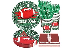 Get the Perfect Super Bowl Party Started: Atonofun's Football Plates and Napkins Set