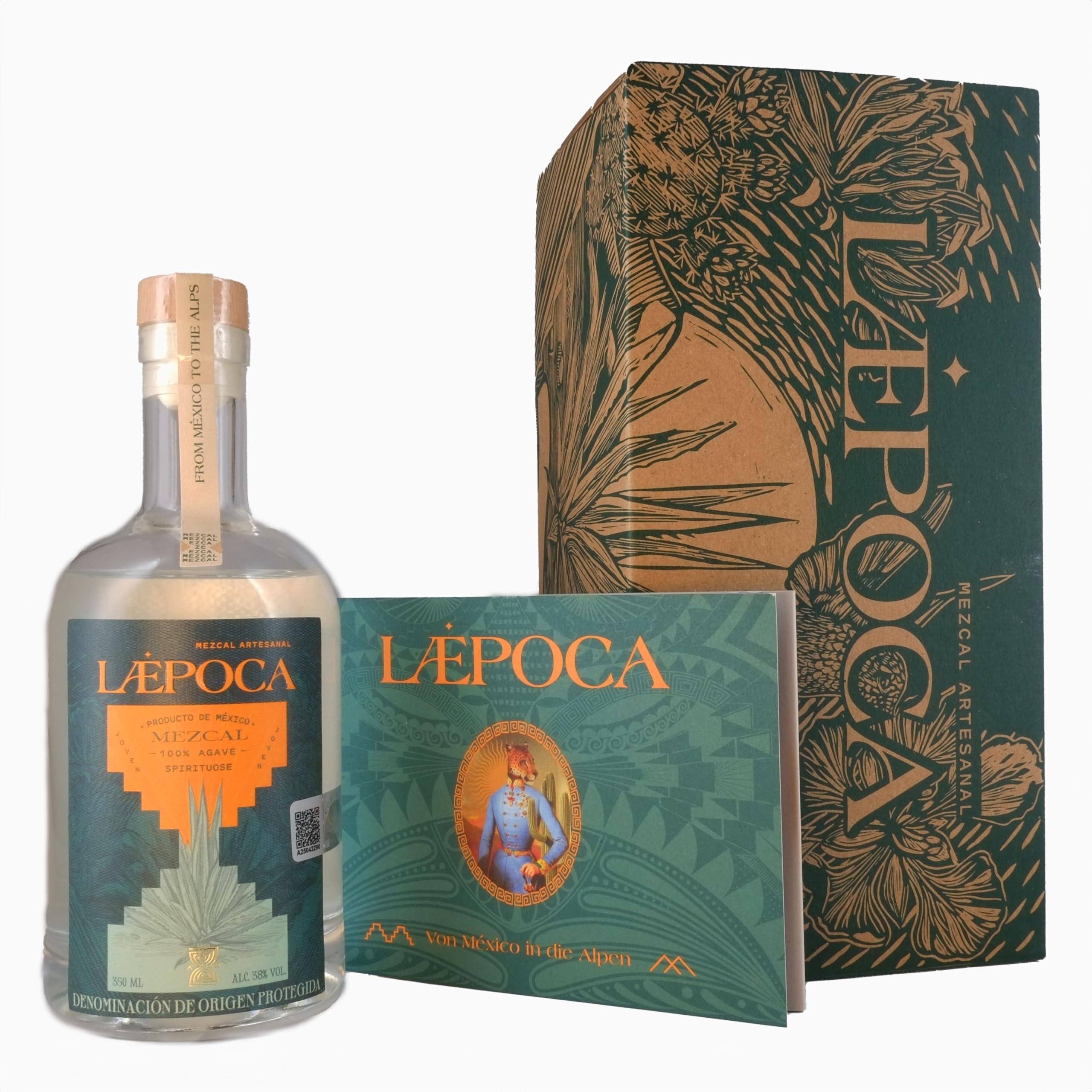 LÆPOCA Mezcal Espadín Joven Artesanal 350ml 38% vol Handgefertigt