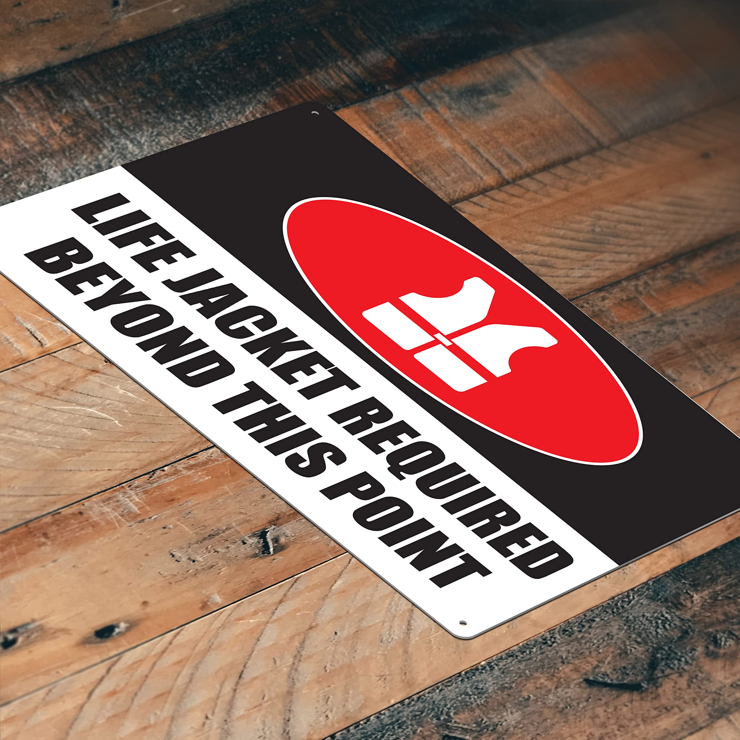12x8 Inch Metal Life Jacket Required Sign Outdoor Marine Life Jacket ...