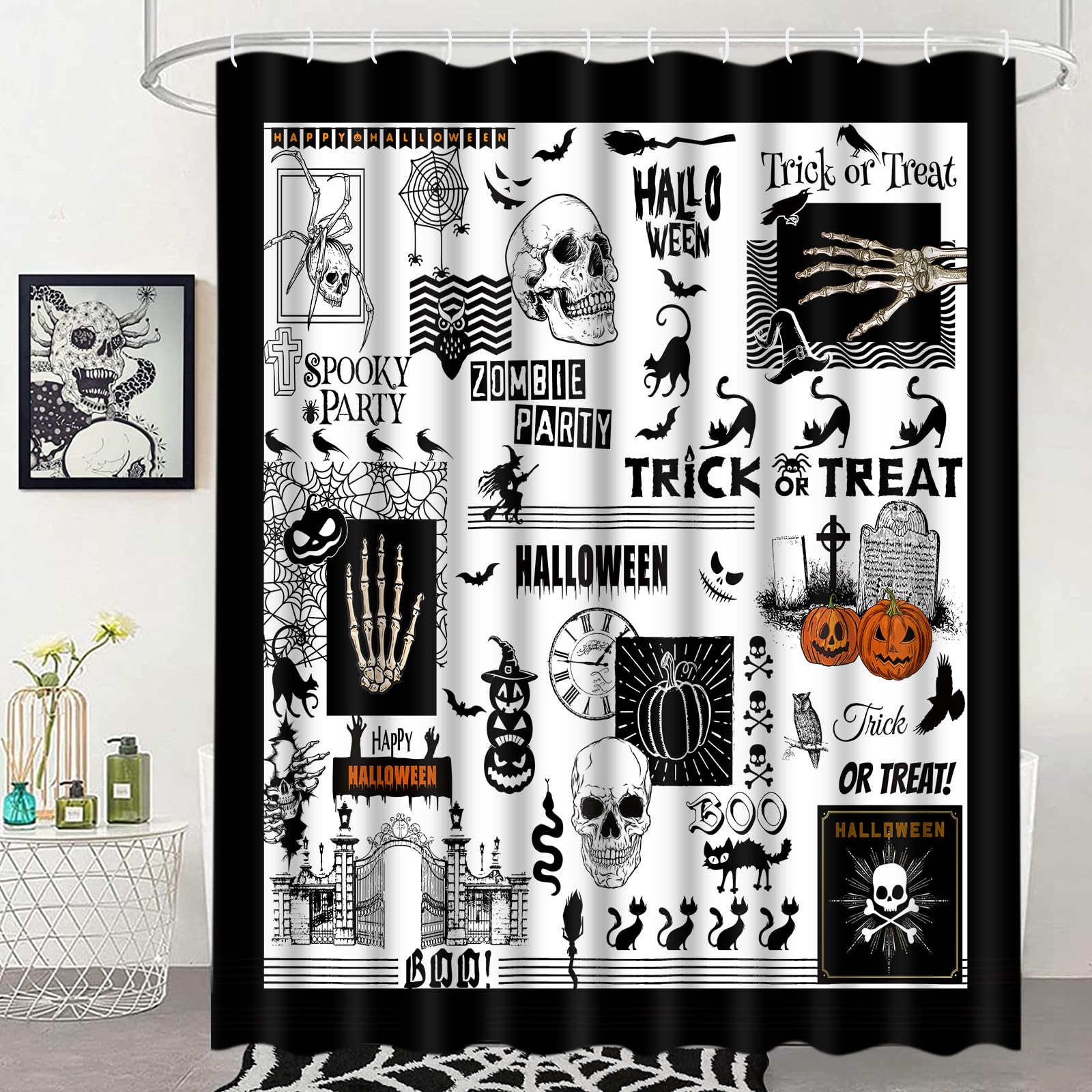 Halloween Shower Curtain Hooksnull