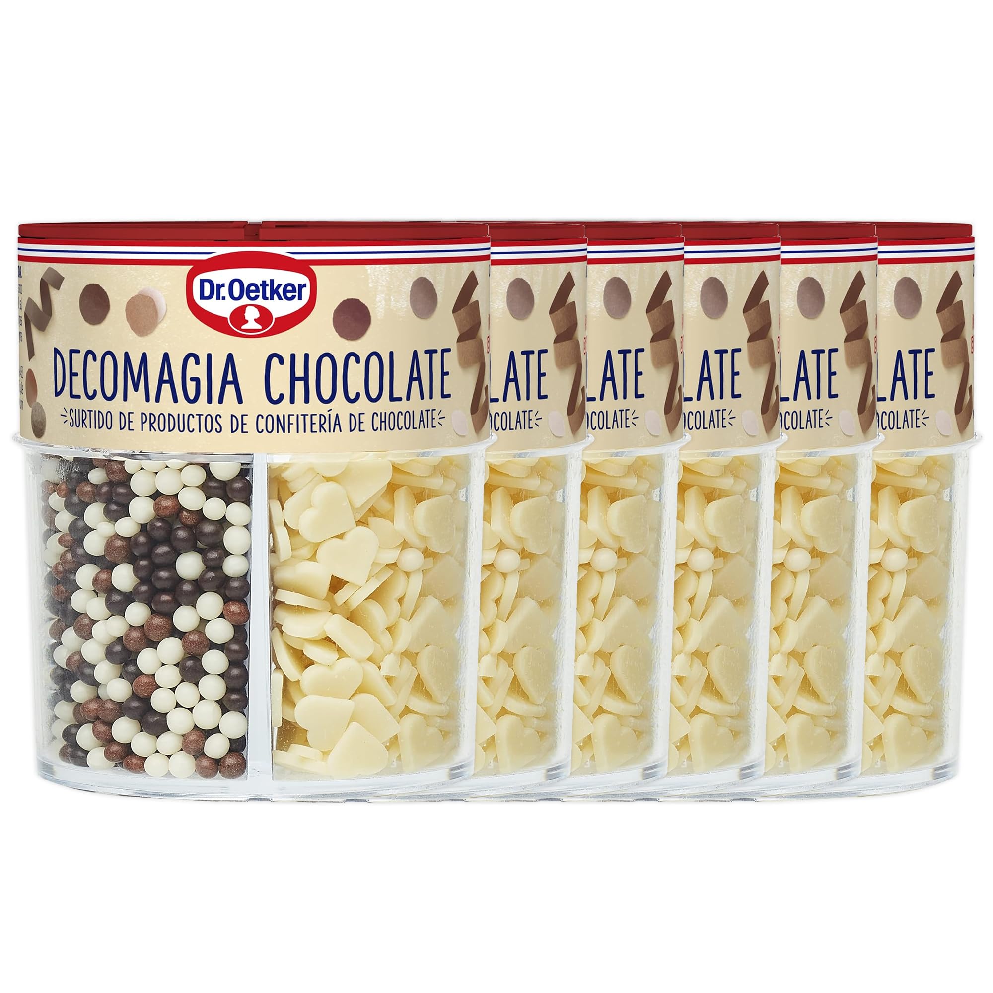 DR. OETKER - Decomagia Chocolate Pack 6 Uds x 78 g, Surtido de 4 Tipos de Topping para Confitería y Repostería, Textura Crujiente, Decoración Creativa para Tartas 2 81ZEt+RpteL