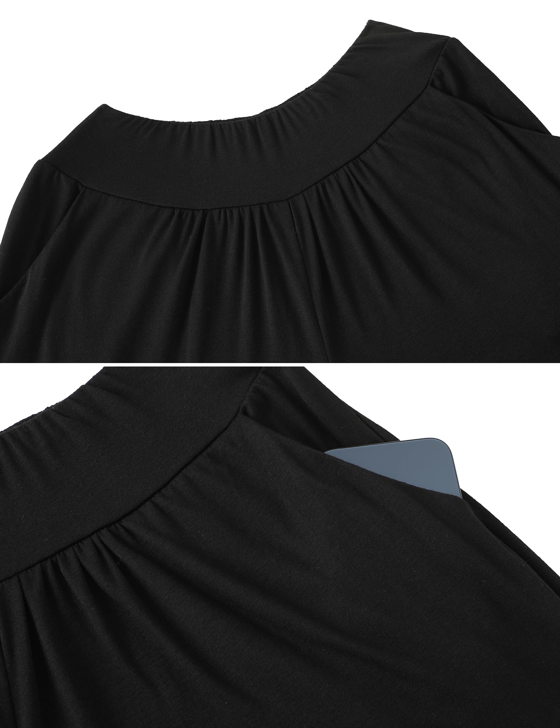 Marvmys Pantalones Yoga Mujer Algodón Cintura Alta Pantalón para Pilates Jogging Fitness Casuales con Bolsillo