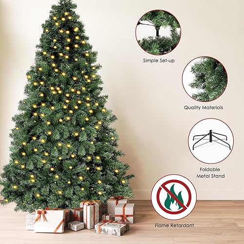Miniatura 3 de Árbol de Navidad artificial de abeto prémium de 7.5 pies para el hogar, oficina, decoración de fiesta con 1188 puntas de rama, fácil montaje,