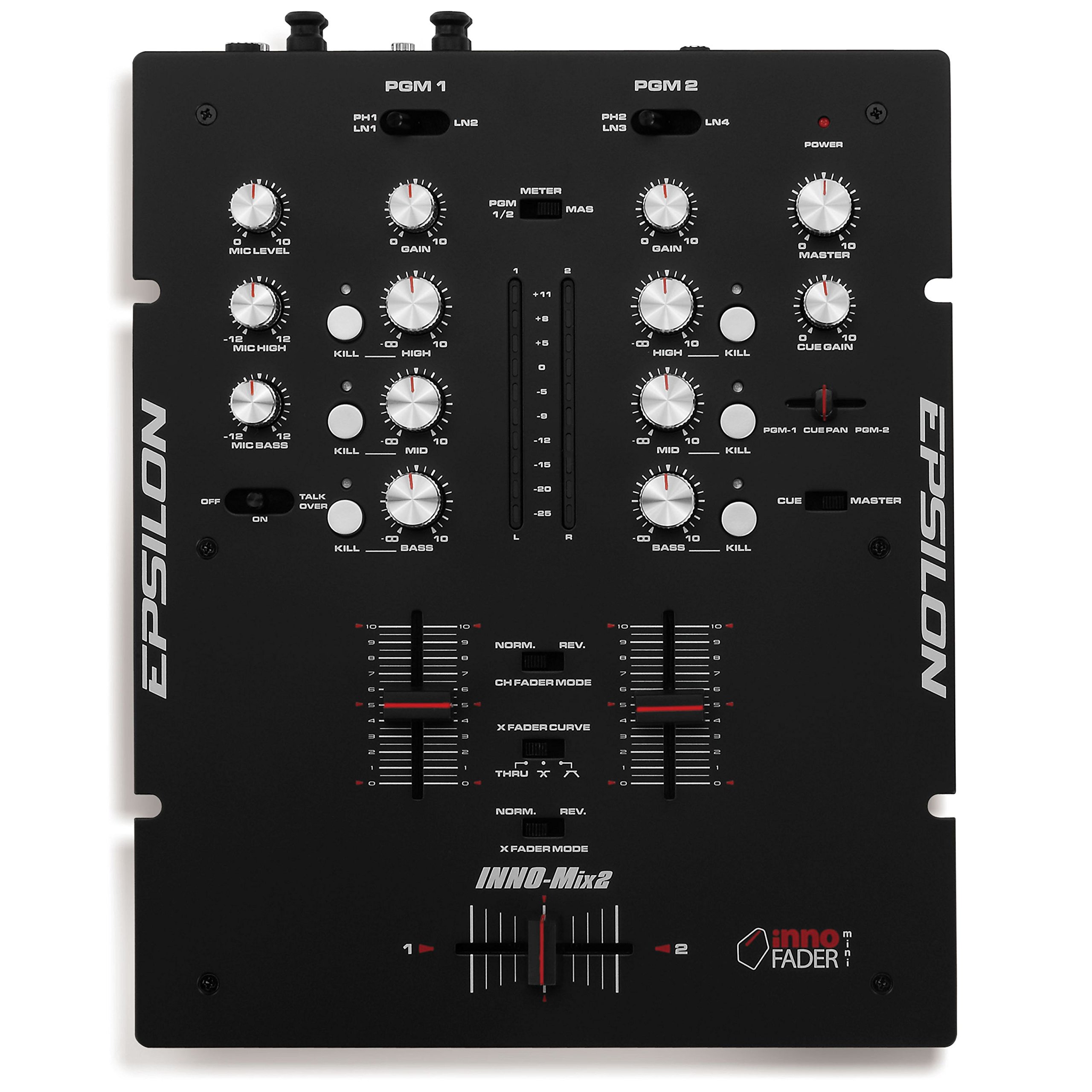 Epsilon Inno-Mix 2 - Mixer per DJ Battle a 2 canali, nero