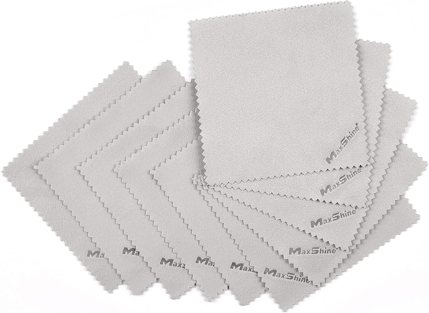 Maxshine Suede Microfiber Towel | 10 Pack, Ultra-Soft, Lint-Free, No Scratch | for Ceramic Coating, Car Waxing, Polishing | Detailing Cloth for Interior & Exterior