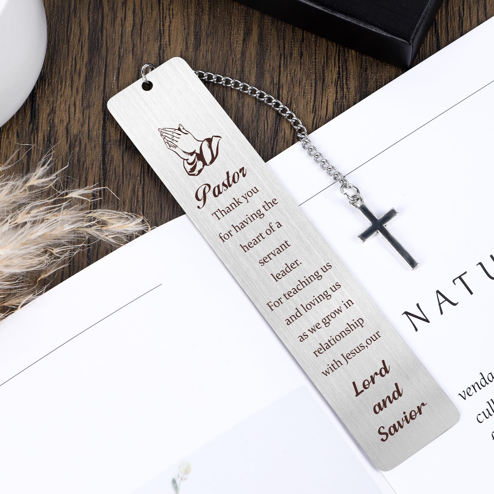 Metal Bookmarks - Pastor Appreciation Gifts for Men & Women - Religious Christian Gifts for Birthday, Thanksgiving & Christmas