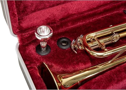 Miniatura 46 de Crossrock Funda para saxofón tenor ABS – Textura de diamante azul contorneado, interior de terciopelo azul profundo, bolsillo para accesorios