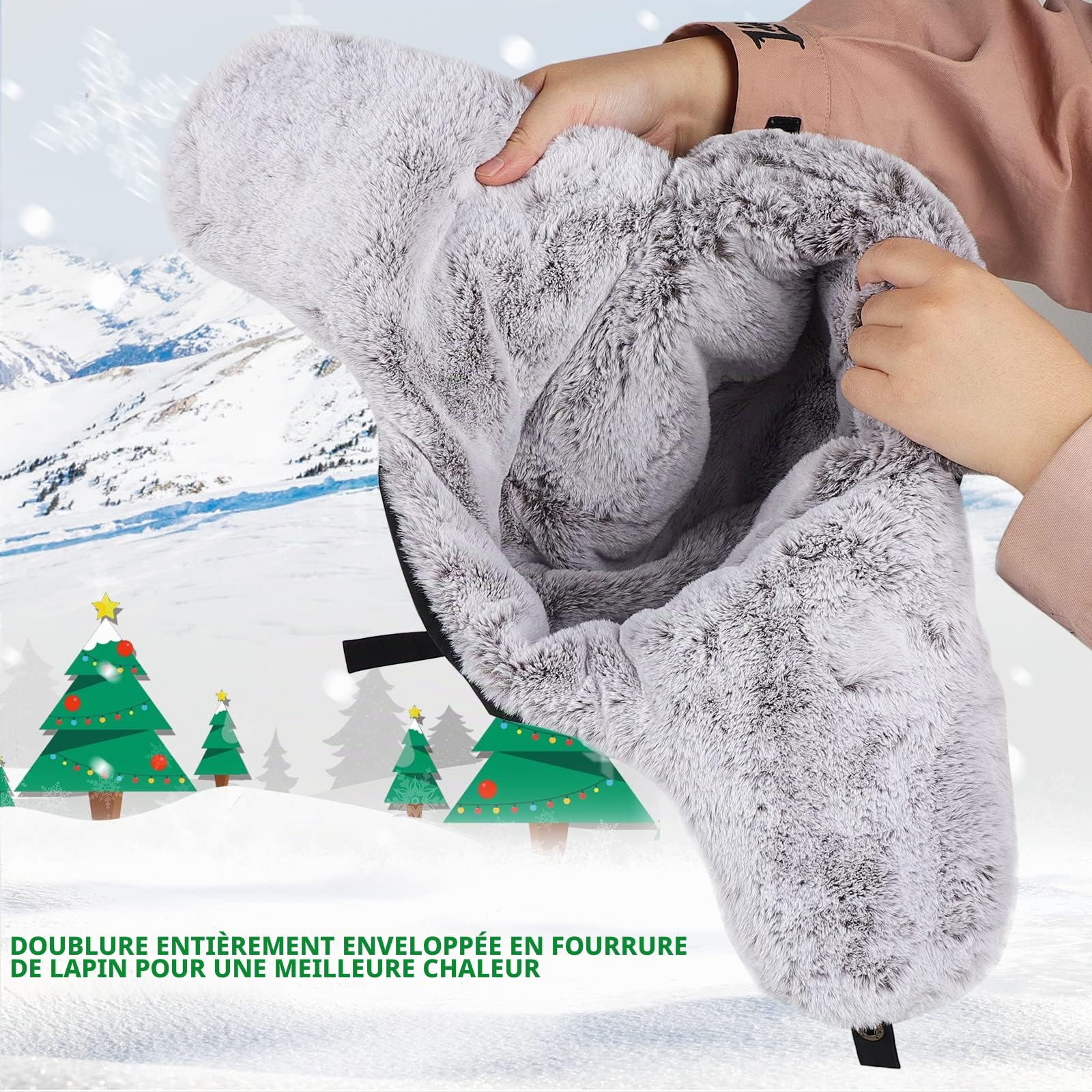 Chapka d’Hiver Chapeau de Trappeur Chaud Bonnet de Russe Bonnet Aviateur avec Masque Amovible Confortable Coupe-Vent Anti-poussière Étanche pour Ski, Ushanka Chapeau de Chasse Russe