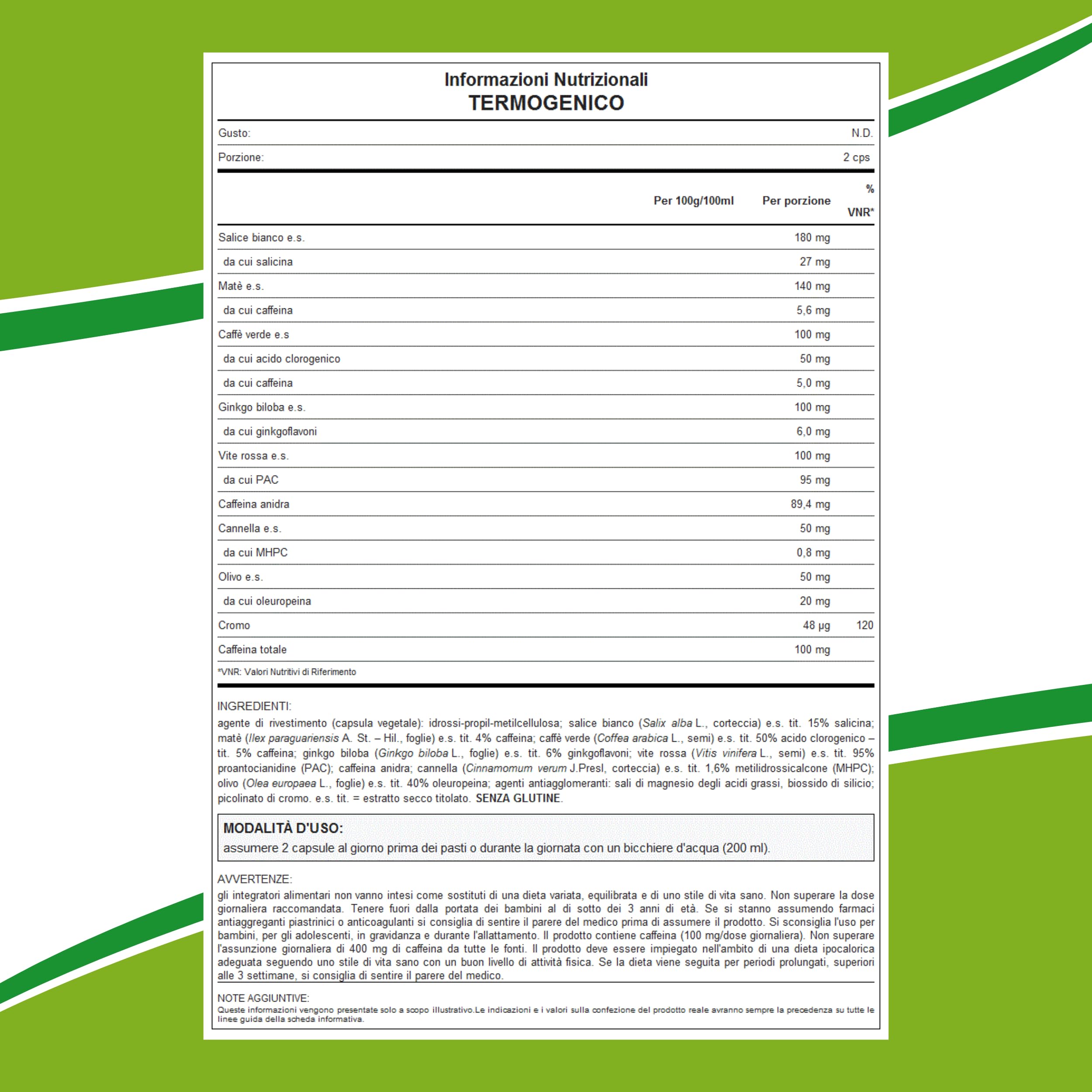 WHY NATURE TERMOGENICO - Integratore Alimentare Termogenico - Equilibrio del Peso Appetito Metabolismo - 60 Compresse
