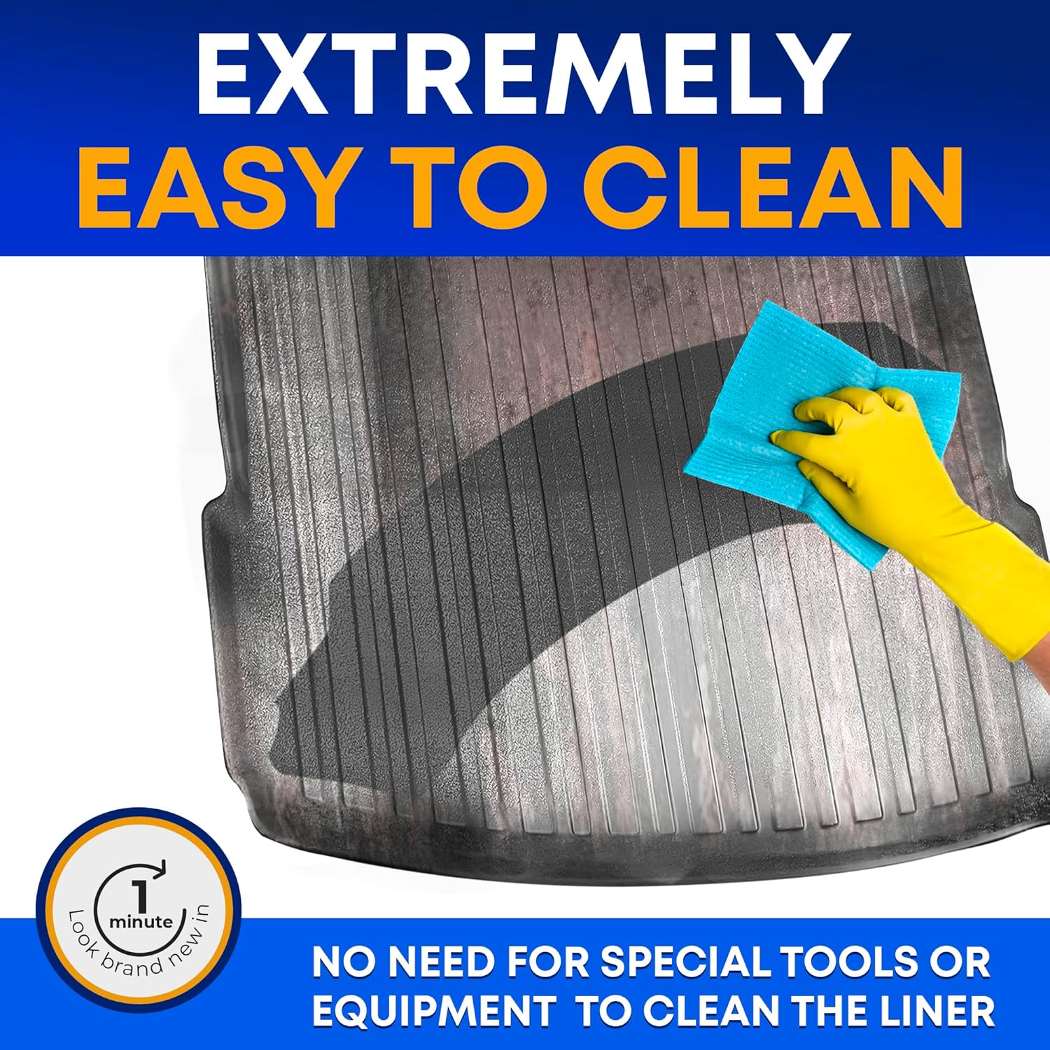 Premium Cargo Liner for Audi Q5 Premium 2018-2025 - 100% Protection - Custom Fit Car Trunk Mat - All-Season Black Cargo Mat - 3D Shaped Laser Measured Trunk Liners for Audi Q5 Prestige - Image 4