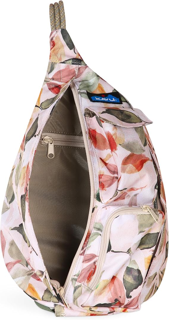 KAVU Mini Rope Sling Pack with Adjustable Rope Shoulder Strap, Fall Foliage