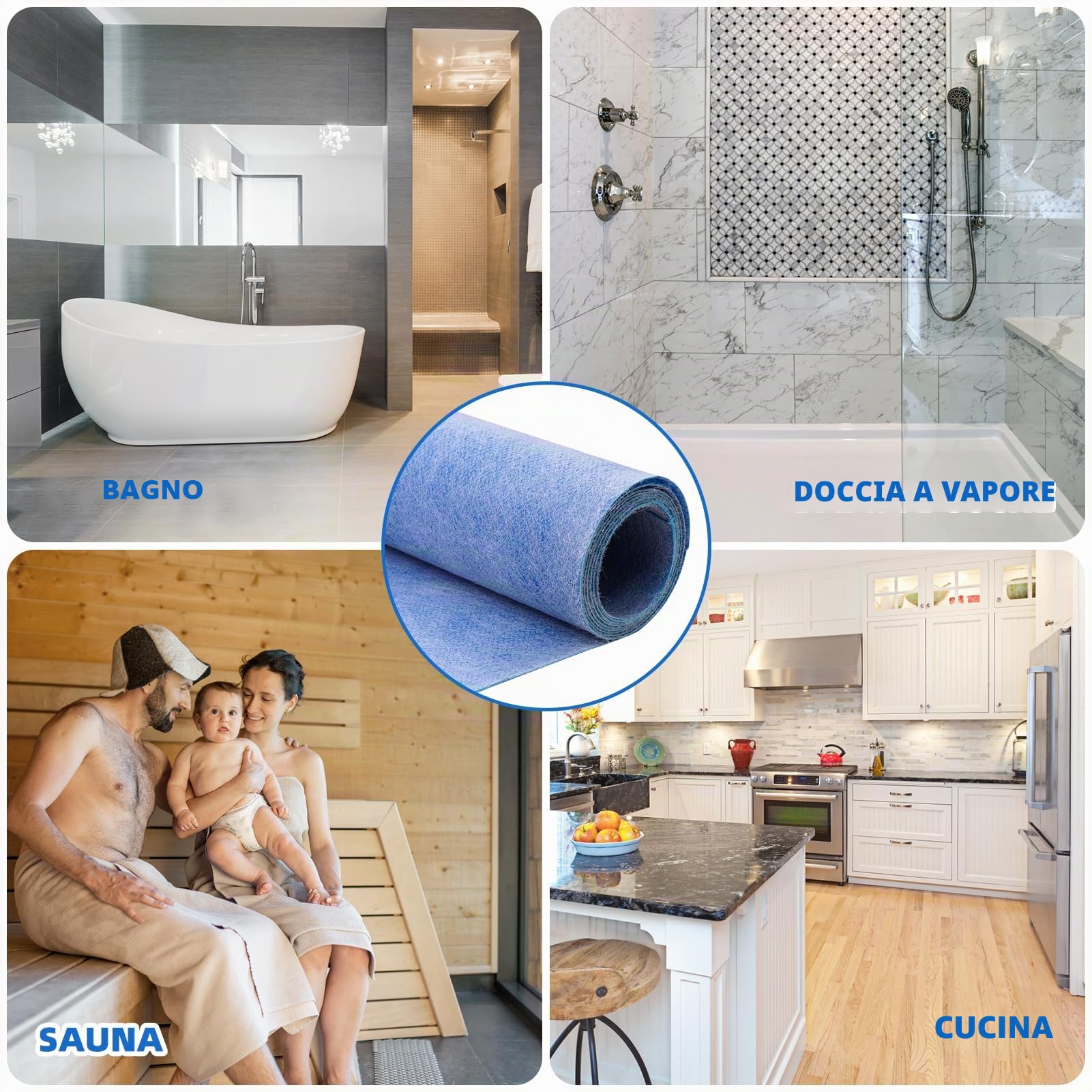 1x30m Membrana impermeabilizzante per doccia, nastro sigillante premium, membrana impermeabilizzante per elemento doccia, impermeabilizzazione per ambiente umido per bagno, doccia, terrazze, pellicola