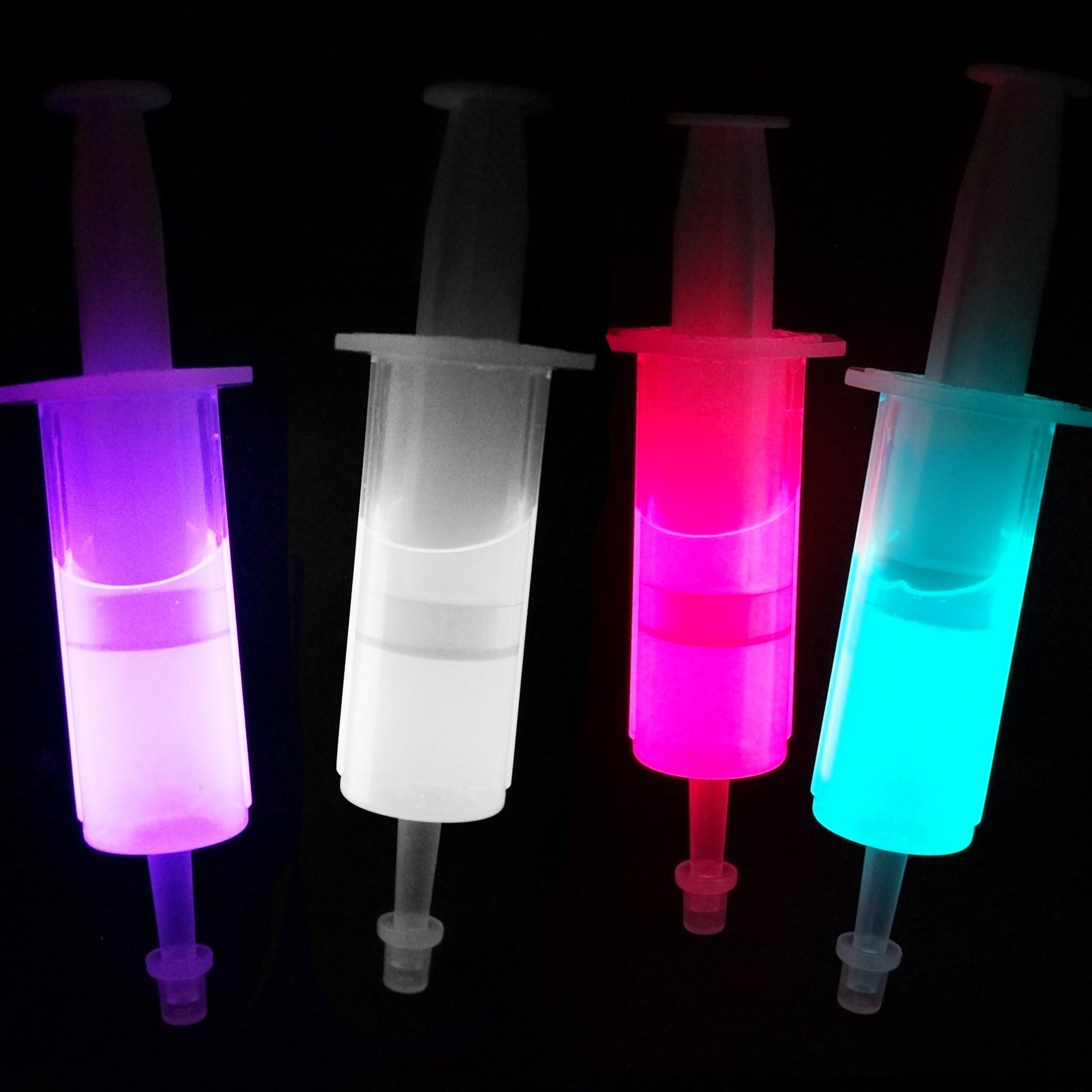 AstroGlow-Glow in the Dark-Jello Shot Syringes-12 Pcs-4 Colors-1.50oz (12)