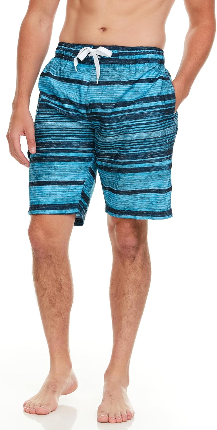 Kanu Surf Bellaire Men's Swim Trunks Quick-Dry Swim Shorts Men, 9-inch Inseam (Regular & Extended Sizes) 3X Jetstream Aqua