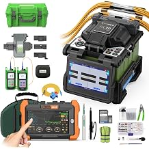 OTDR Fiber Optic Tester QX65 1310/1550nm 32/30dB 7.0 inch Touchscreen Event Map OPM OLS VFL RJ45 Cable Tester, Komshine FX39 Fiber Optical Fusion Splicer Six Motors with Extra Electrodes