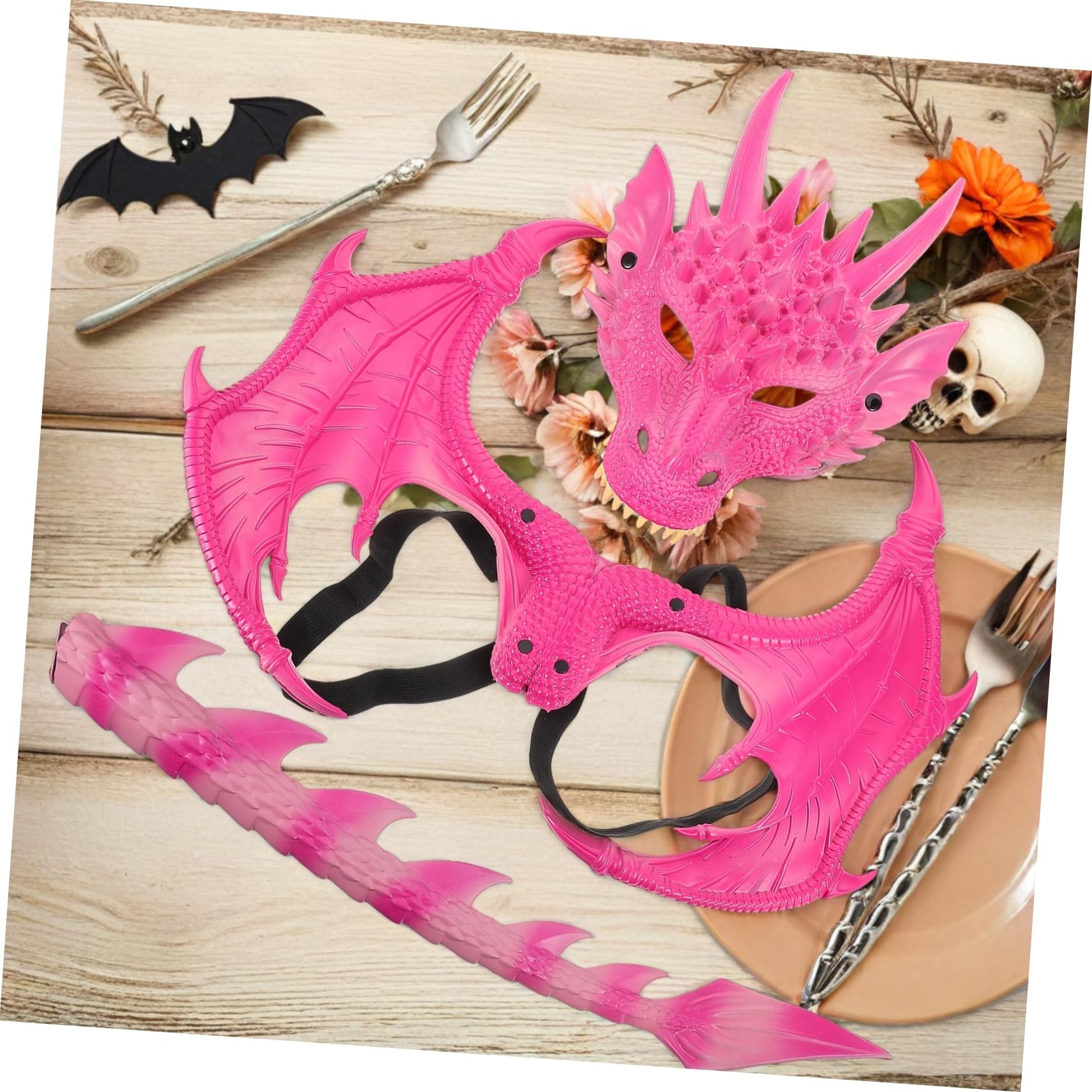 Garneck 3 Pezzi Costume per e Maschera Leggeri e Traspiranti per Halloween Feste Gruppo e Cosplay Facile Indossare e