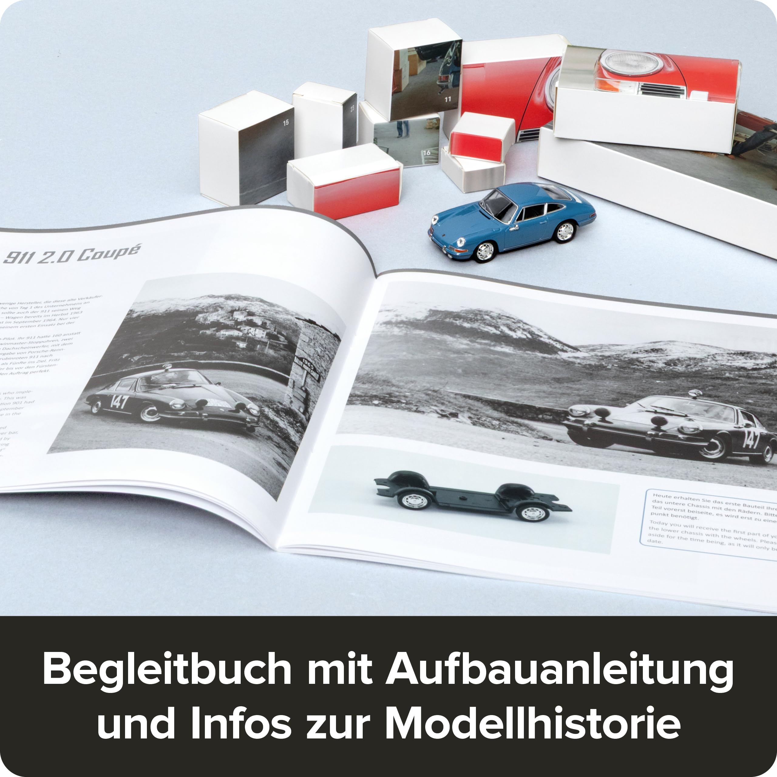 FRANZIS 67664 - Calendario de Adviento Porsche 911 (escala 1:43, incluye módulo de sonido y libro de 52 páginas)