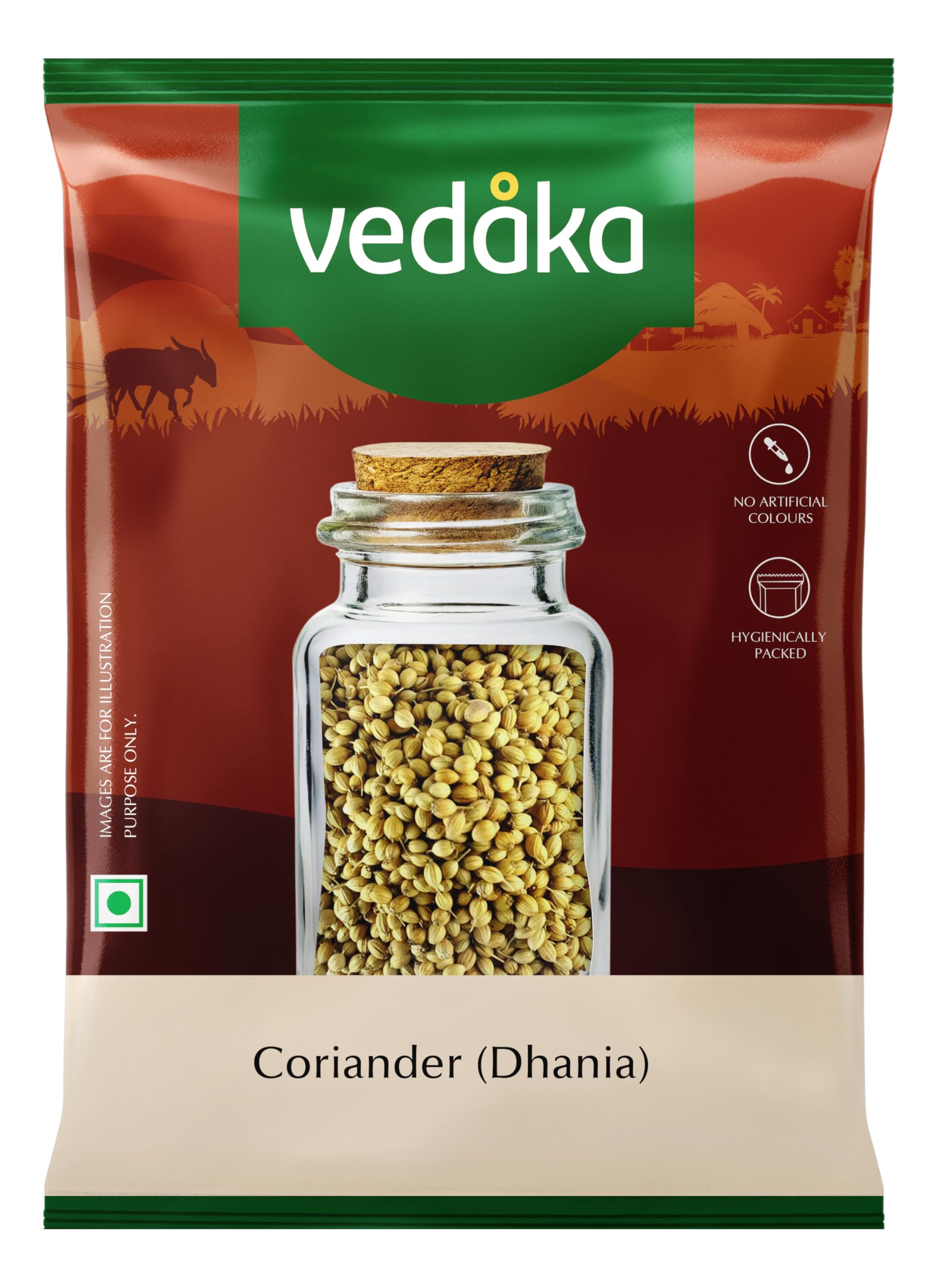 Amazon Brand - Vedaka Coriander (Dhania) Seeds, 200g