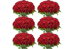 Silk Roses Bulk: 50 Pcs Artificial Rose Flowers