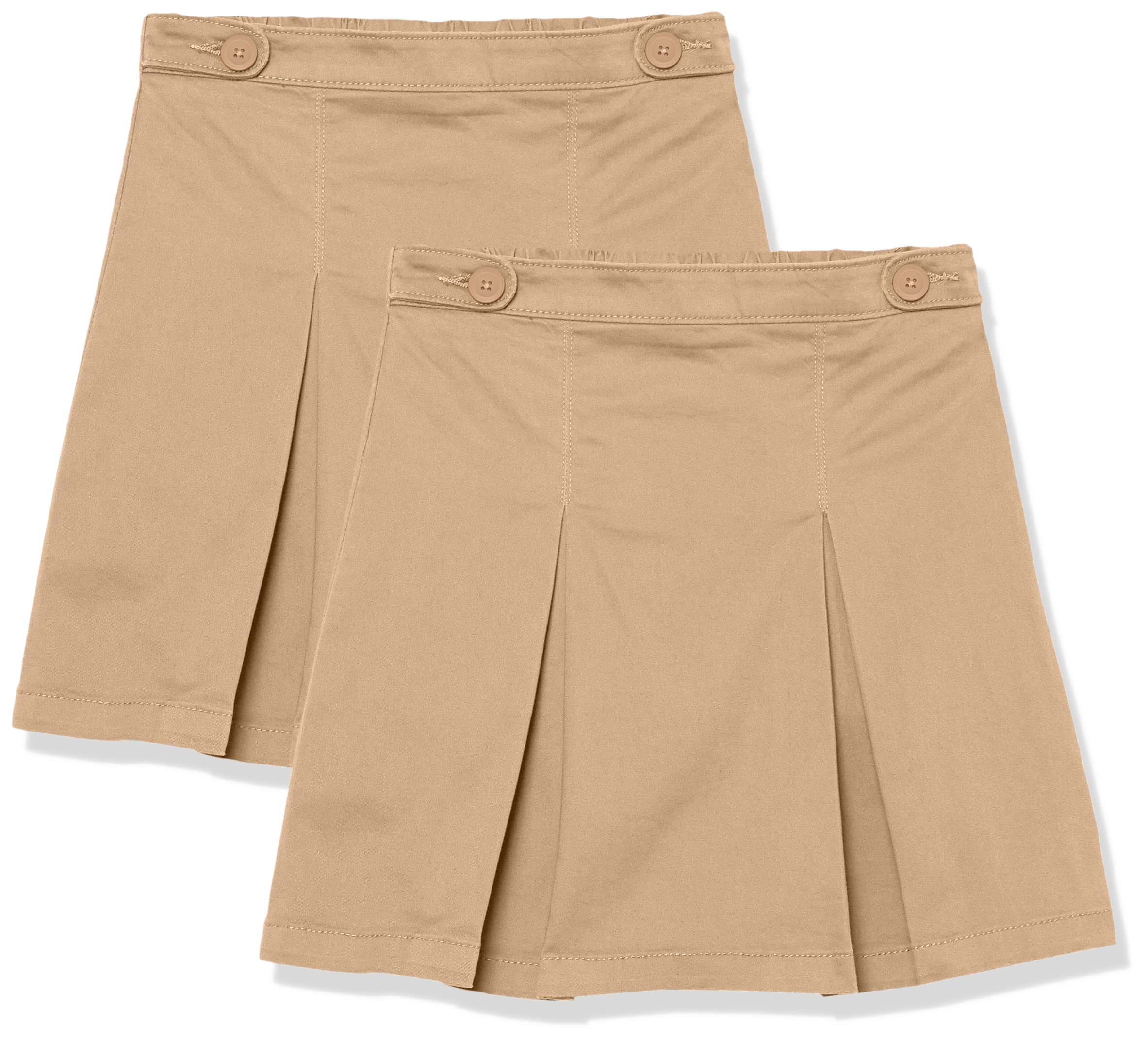 Amazon Essentials Girls Pleated Pull-on Uniform Scooter Skirts Multipacks