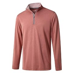M MAELREG Quarter Zip Golf Pullover Men Dry Fit Long Sleeve Performance Wicking Mock Neck 1 4 Zip