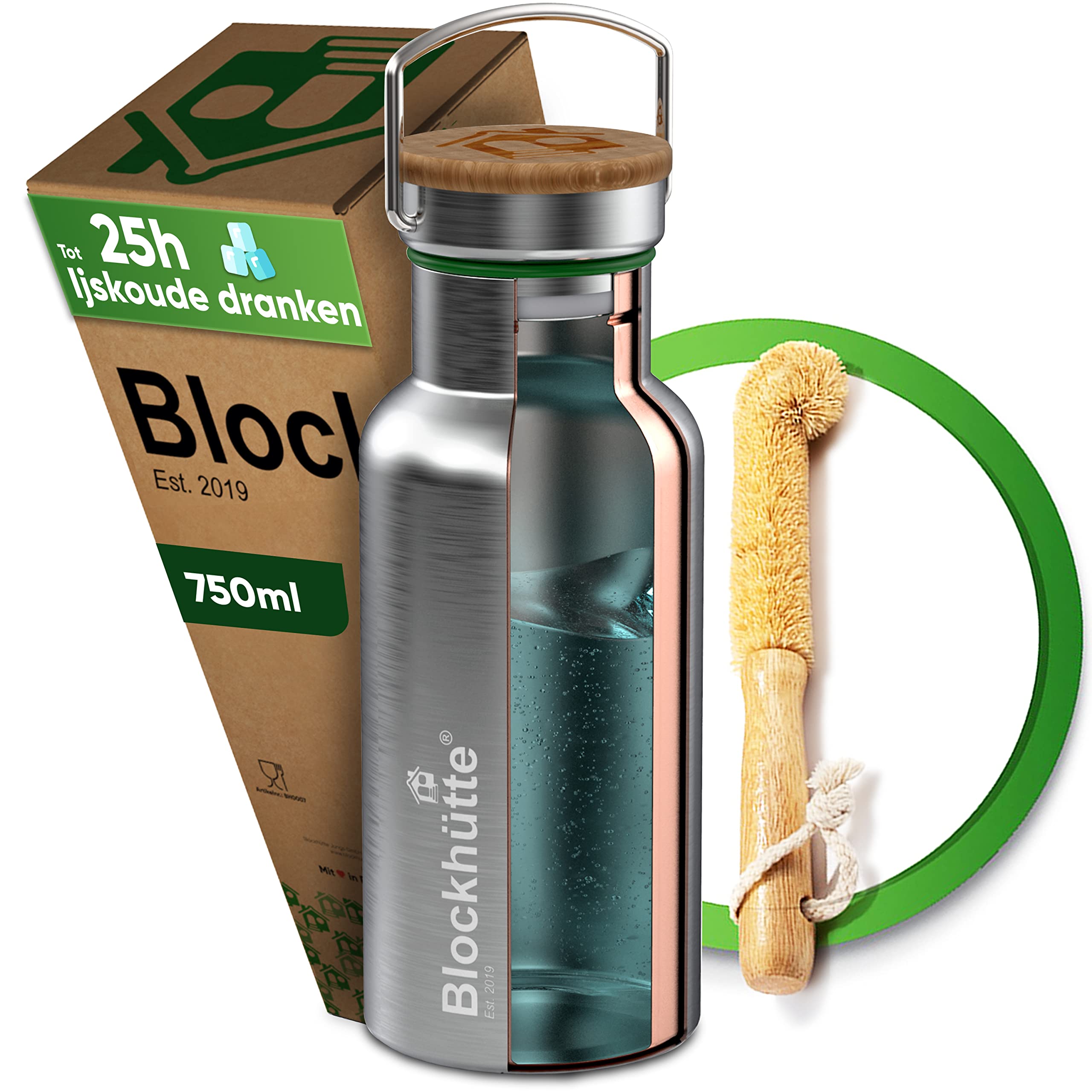 Blockhütte Stainless Steel Water Bottle I 1L