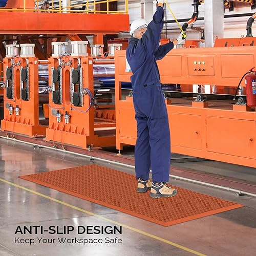 Miniatura 3 de ROVSUN Tapete de goma con agujeros, antifatigaantideslizante, para cocina industrial, restaurante, bar, baño, utilidad, garaje, piscina, entrada,