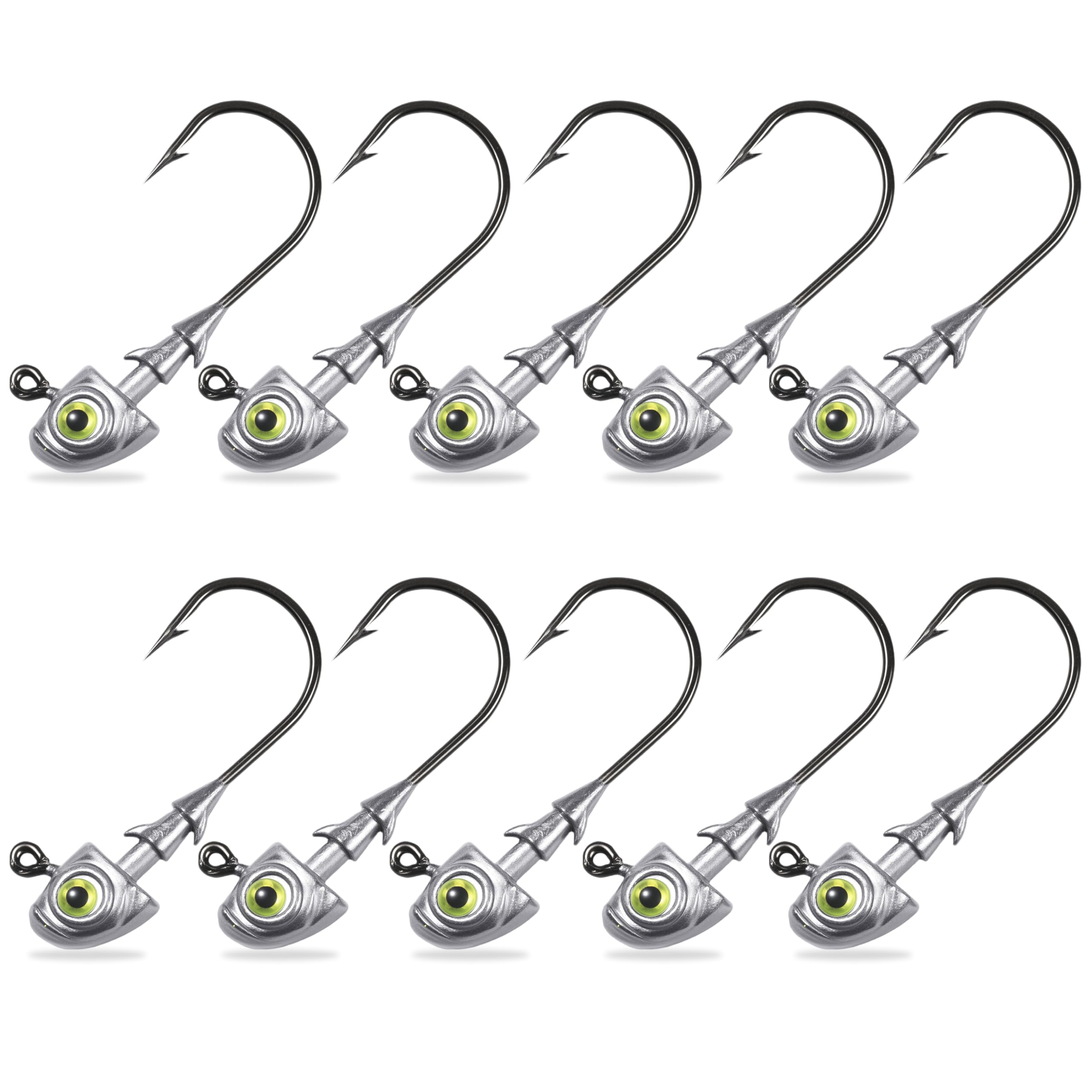 Swimbait Jig Heads Fishing Jigs Swim Bait Jighead with Two Bait Keepers and 3D Eyes 1/8 3/16 1/4 3/8 1/2oz Jigheads Freshwater Saltwater Fishing