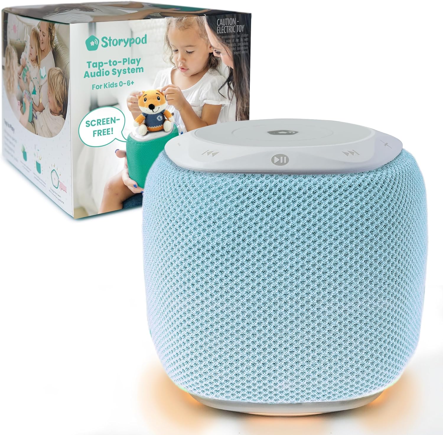 Storypod The Learning-First Audio Play System | Starter Set Plus Interchangeable Baby Blue Sleeve | Interactive Educational Toy & Storyteller | Boys & Girls | Young Kids | Toddlers & Preschoolers