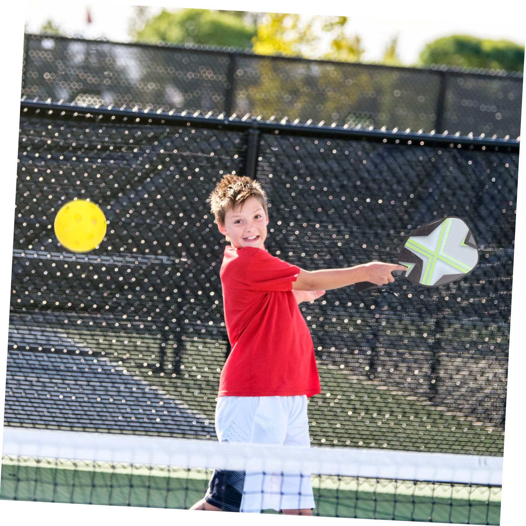 INOOMP Pickleball per Racchette Antiscivolo e Palline da Allenamento Kit Sportivo Portatile per Attività Outdoor e Coordinazione Mano-occhio