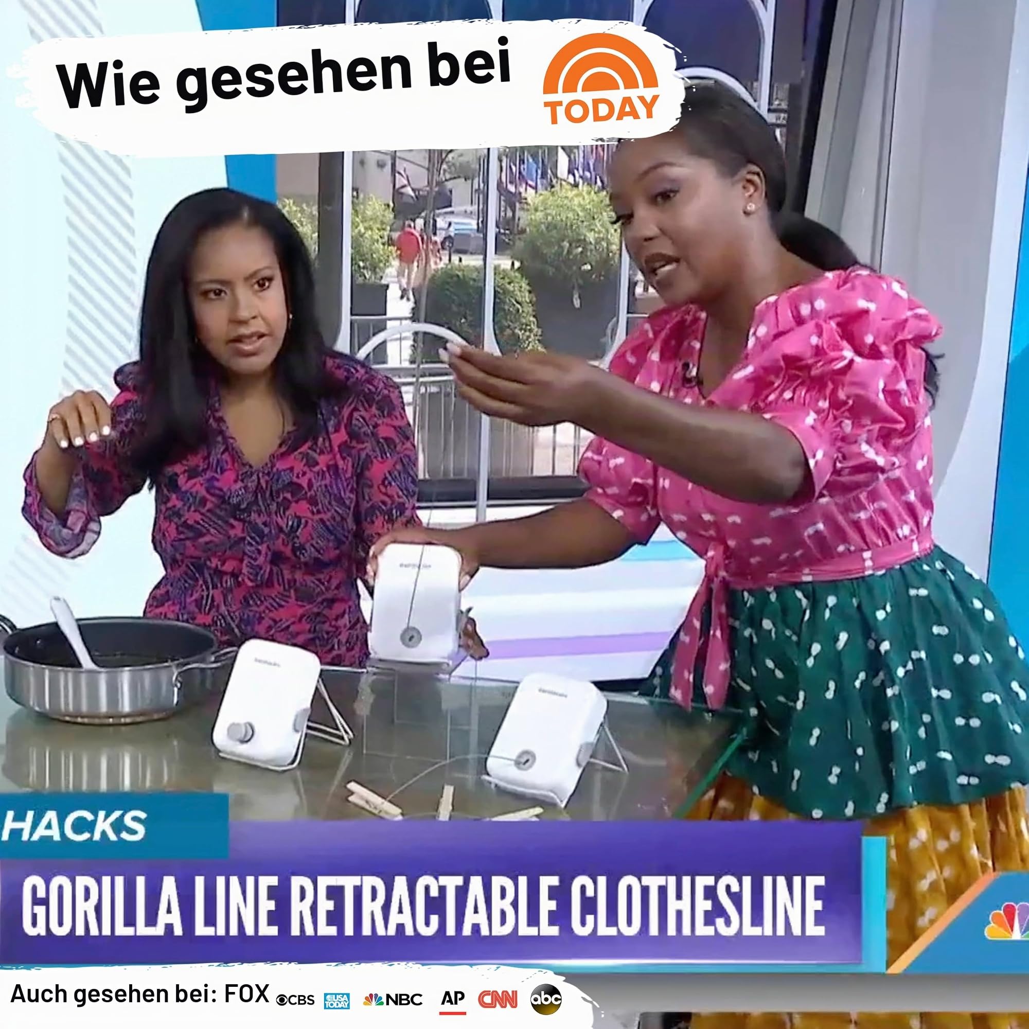GorillaLine - Premium Heavy Duty Wäscheleine Für Wandmontage, Ausziehbarer Edelstahl Wäscheständer Zum Aufhängen
