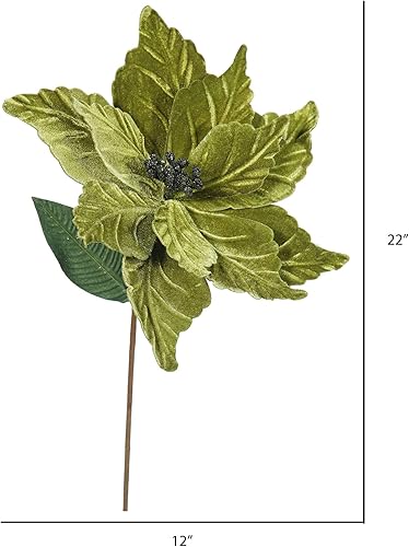 Miniatura 2 de Vickerman Flor de Navidad artificial de Pascua de 22 pulgadas, 6 por bolsa