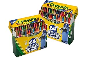 Crayola Washable Crayons - 64 Count, Perfect for Creative Kids
